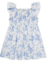 Load image into Gallery viewer, Little Me - Woven Blue Floral Sundress