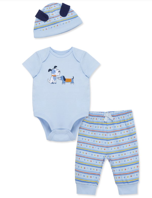 Little Me - Puppies Bodysuit and Pant