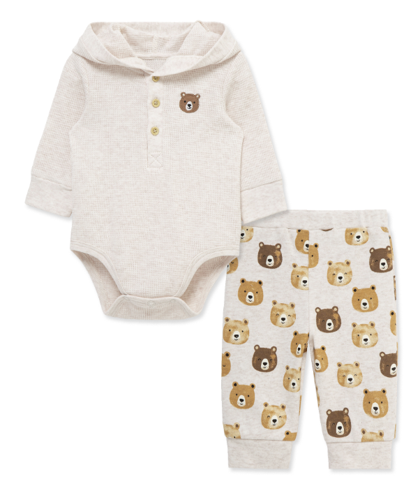 Little Me - Bear Bodysuit w/ Pant Set