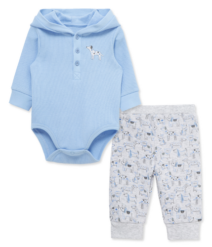 Little Me - Puppy Bodysuit w/ Pant Set