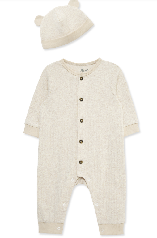 Little Me - Essential Solid Coverall + Hat
