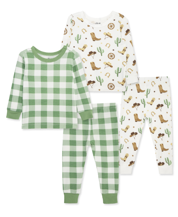 Little Me - Cowboy 4pc Sleepwear