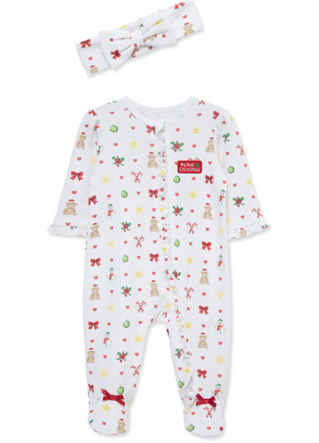 Little Me - Festive Holiday Cotton Sleeper
