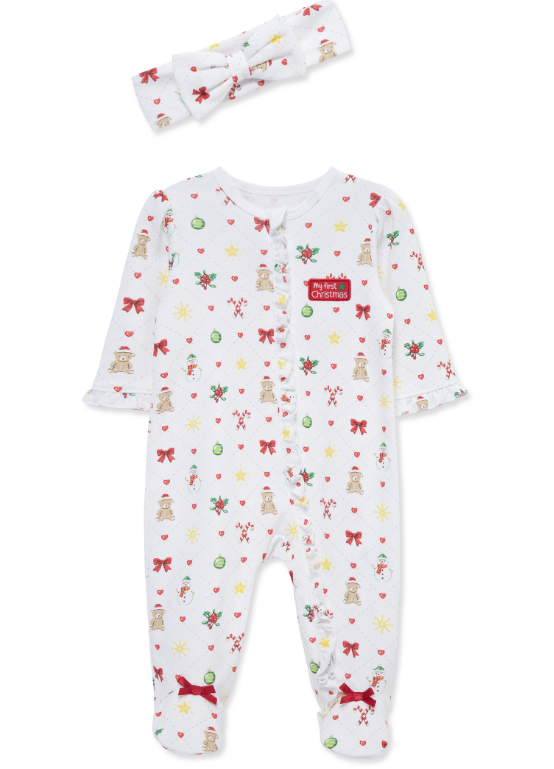 Little Me - Festive Holiday Cotton Sleeper