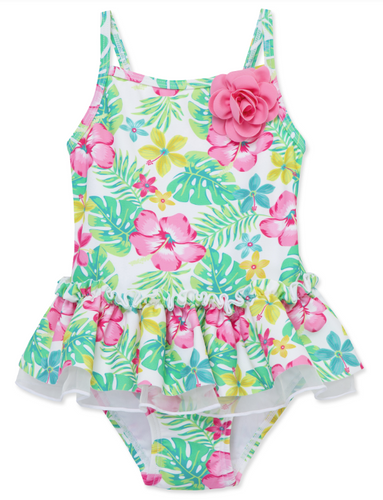 Little Me - Floral Swimsuit