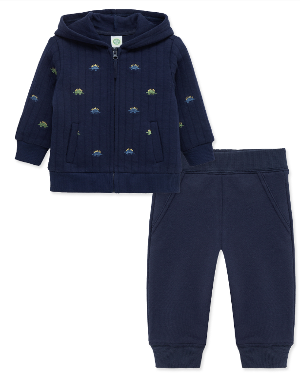 Little Me - Mini Dino Hoodie Set
