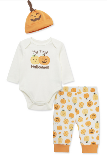 Little Me - Halloween Pumpkin 3 pc Set
