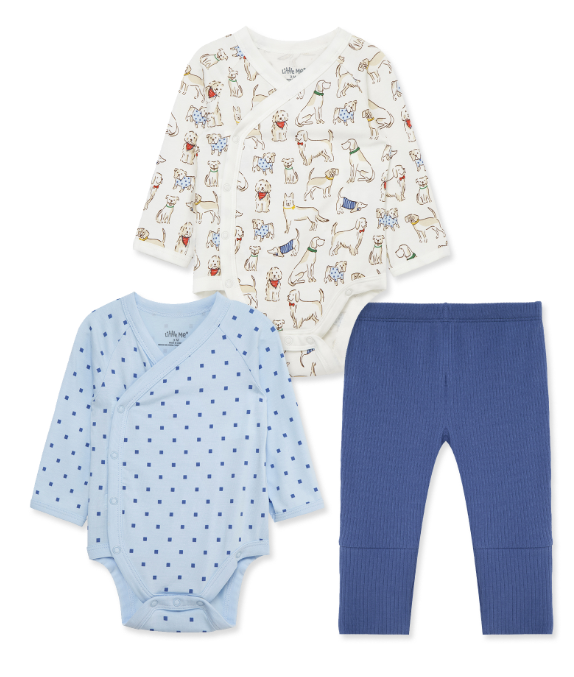 Little Me - Puppy Parade Bodysuit + Pant Set