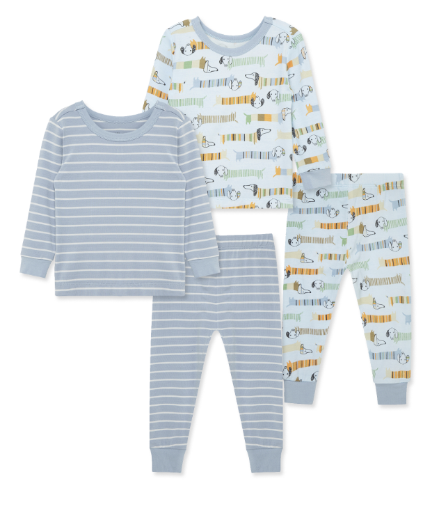 Little Me - Puppy 4pc Bamboo Sleepwear