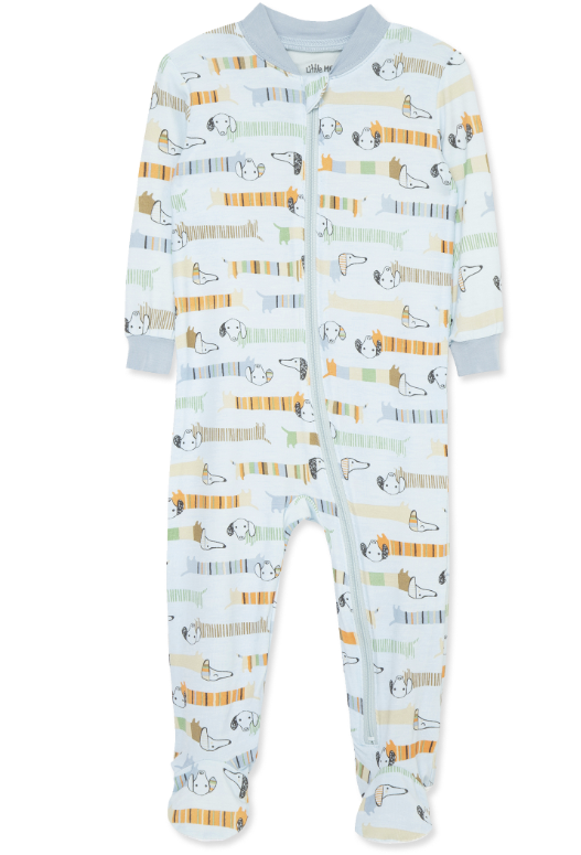 Little Me - Puppy Zip Front Footie