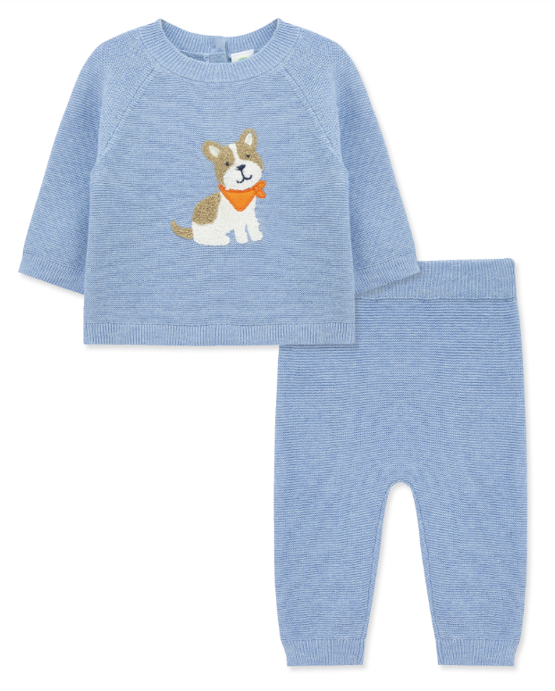 Little Me - Puppy Sweater Set