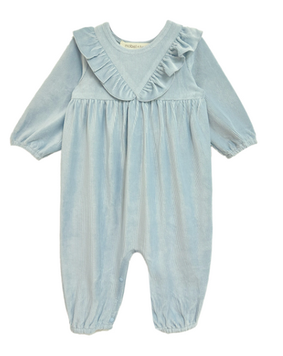 Mable and Honey - Blue Velvet Blair Romper