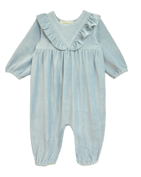 Mable and Honey - Blue Velvet Blair Romper