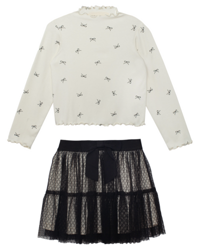 Mabel and Honey - Bow Chic 2 Pc. Skirt Set