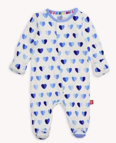 Magnetic Me - Blue XOXO Footie/ Sleeper