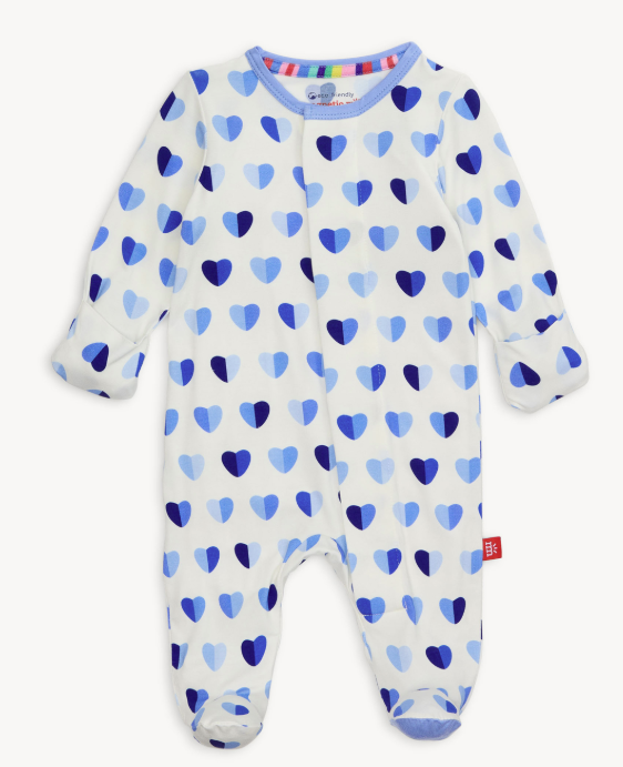 Magnetic Me - Blue XOXO Footie/ Sleeper