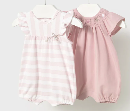 Mayoral - Two Short Bodysuit Set Pink