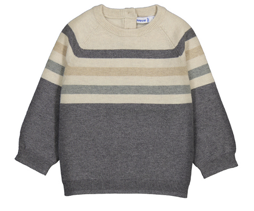 Mayoral - Striped/ Color-Block Sweater
