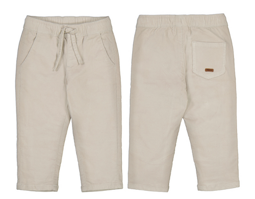 Mayoral - Micro-Cord Lined Pants 2507 STONE pic vs red/green