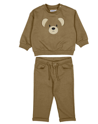 Mayoral - Bear Face Sweatshirt & Pant Set