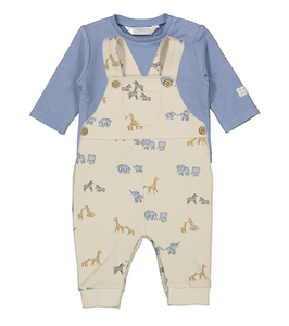 Mayoral - Printed Dungarees Set
