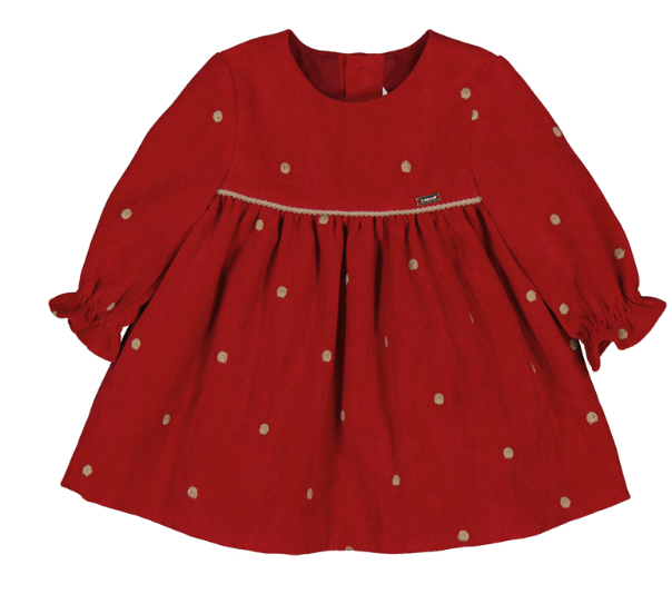 Mayoral - Velvet Polka Dot Dress