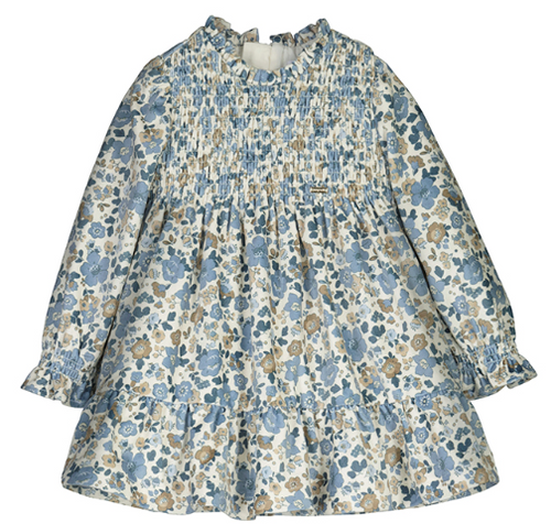 Mayoral -  Printed Velvet Dress