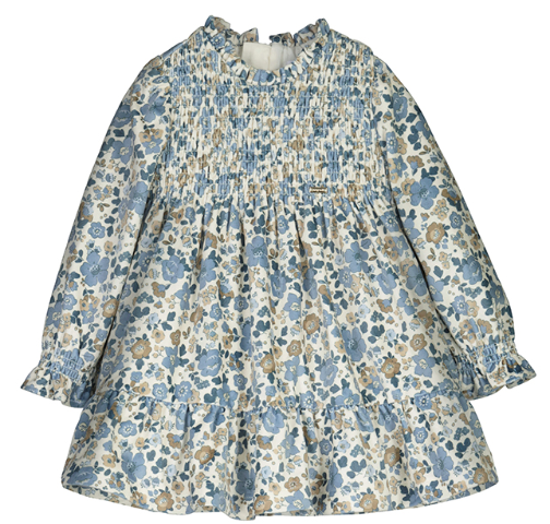 Mayoral -  Printed Velvet Dress