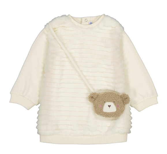 Mayoral -  Fuzzy Dress with Bag