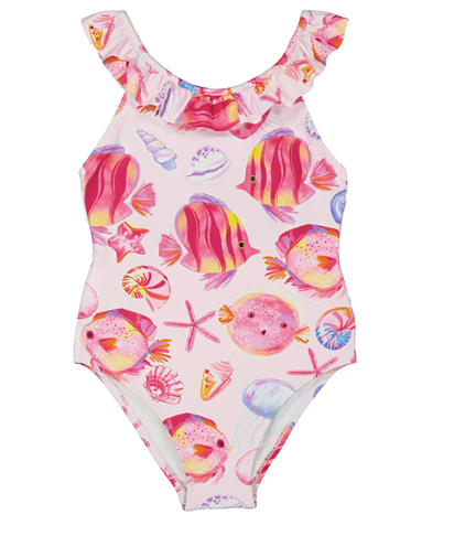 Mayoral - Ruffle One Piece Printed Swimsuit