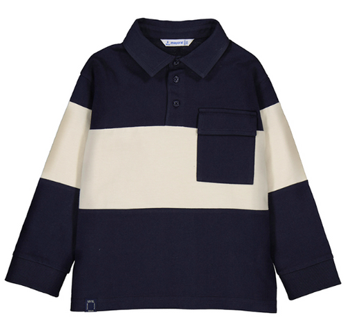 Mayoral - Wide Stripe L/S Polo