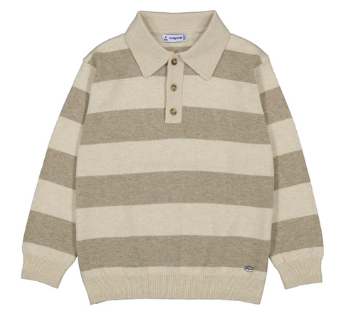Mayoral - L/S Striped Polo