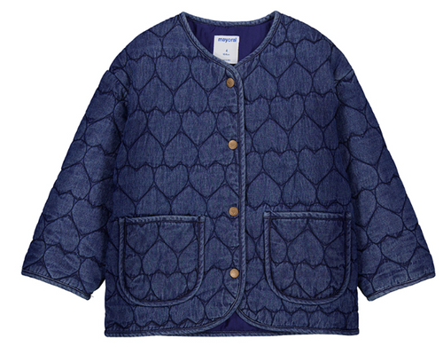 Mayoral - Padded Heart Denim Coat