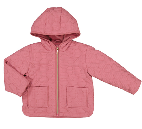 Mayoral - Quilted Dark Pink Puff Coat