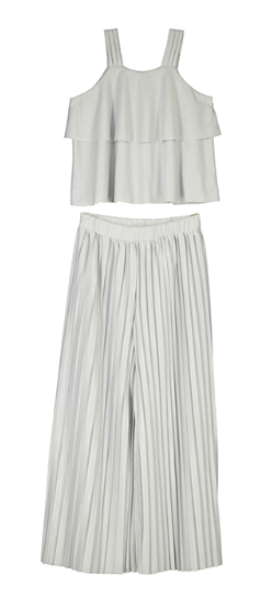 Mayoral - Silver Pleated Pants Set