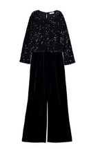 Load image into Gallery viewer, Mayoral - Velvet Sequin Jumpsuit