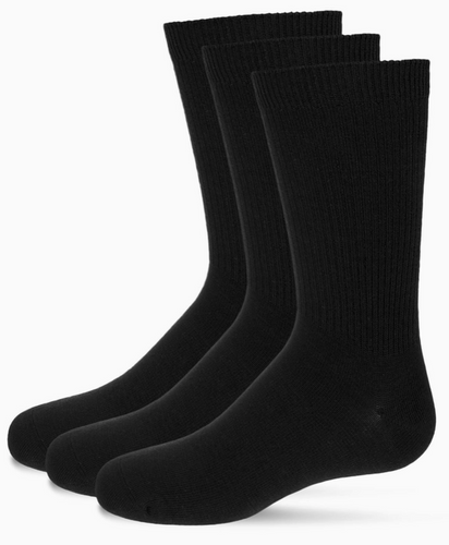 Memoi - Thin Ribbed Crew Socks 3pk