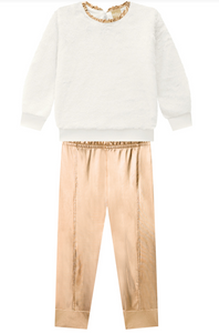 Milon - Cream & Rose Gold Jogger Set