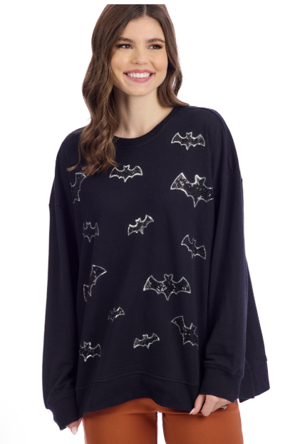 Mud Pie - Halloween Sparkle Sweatshirt ADULT