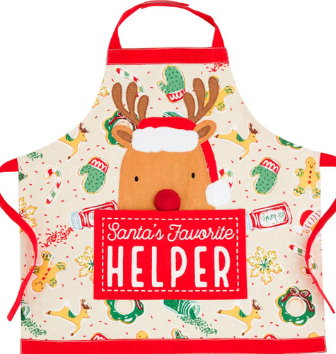 Mud Pie- Christmas Light Up Apron