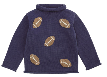 Mud Pie - Mini Football Rollneck Sweater
