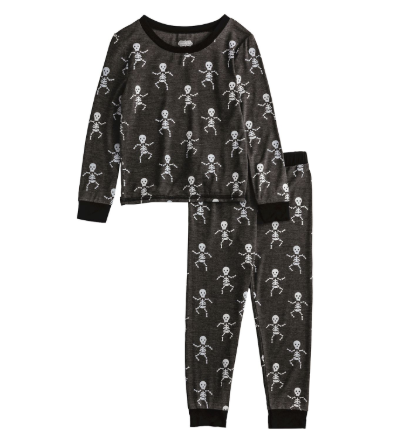 Mud Pie- Boys Skelly Glow PJ