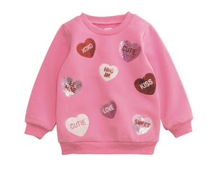Mud Pie - Heart Sequin Sweatshirt