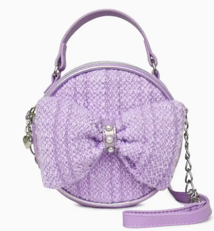 OMG Accessories - Tweed Bow Crossbody Purse