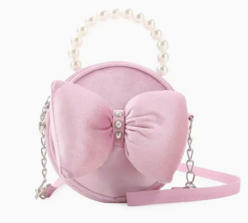 OMG Accessories - Velvet Bow Crossbody Purse