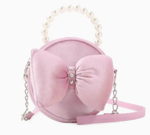 OMG Accessories - Velvet Bow Crossbody Purse