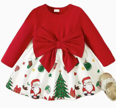 PatPat - Cotton Christmas Dress