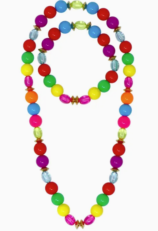 PINK POPPY - RAINBOW NECKLACE/ BRACELET SET