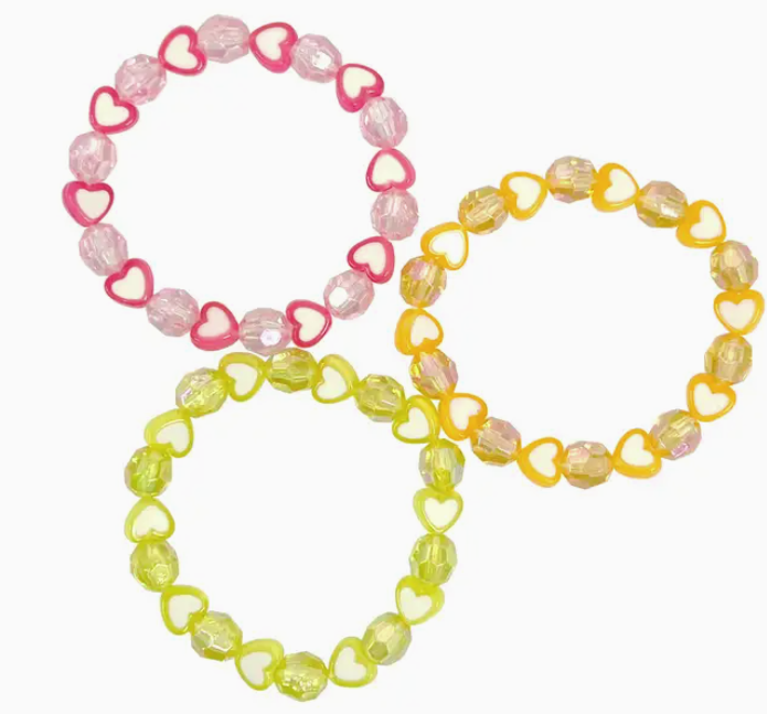 PINK POPPY - LOVE HEART BRACELET 3PK SET