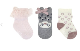 Robeez- Cats Rule 3pk Socks